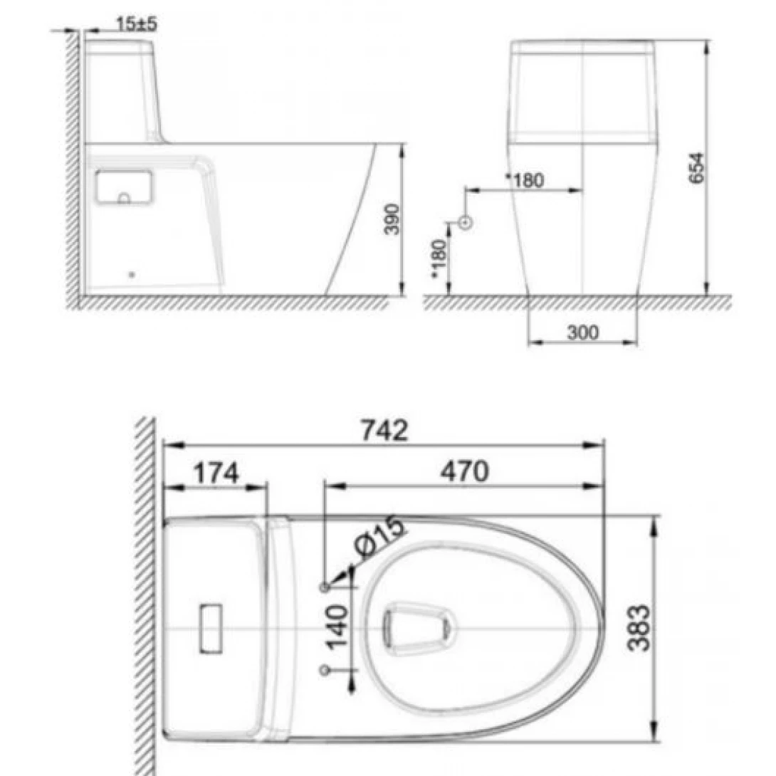 Bồn Cầu 1 Khối American Standard VF-1808ET