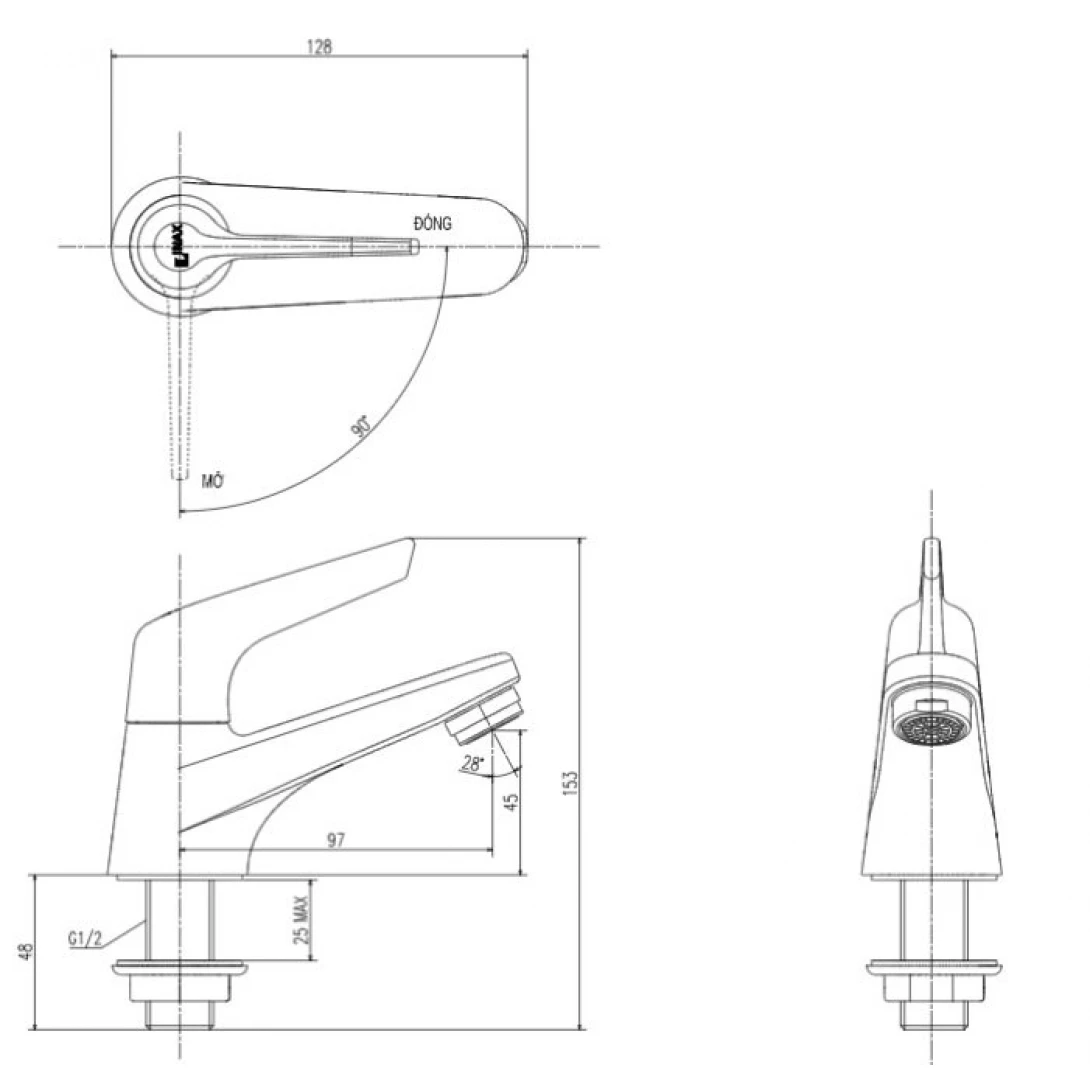 Vòi nước lạnh Inax LFV-17P (LFV-17 + A-325PS)