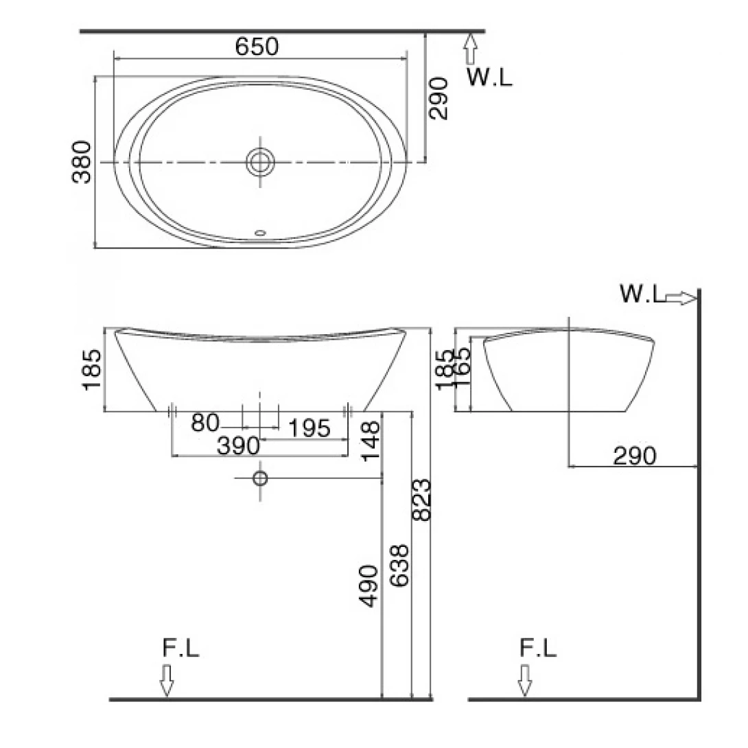 Chậu đặt bàn Inax L-465V.