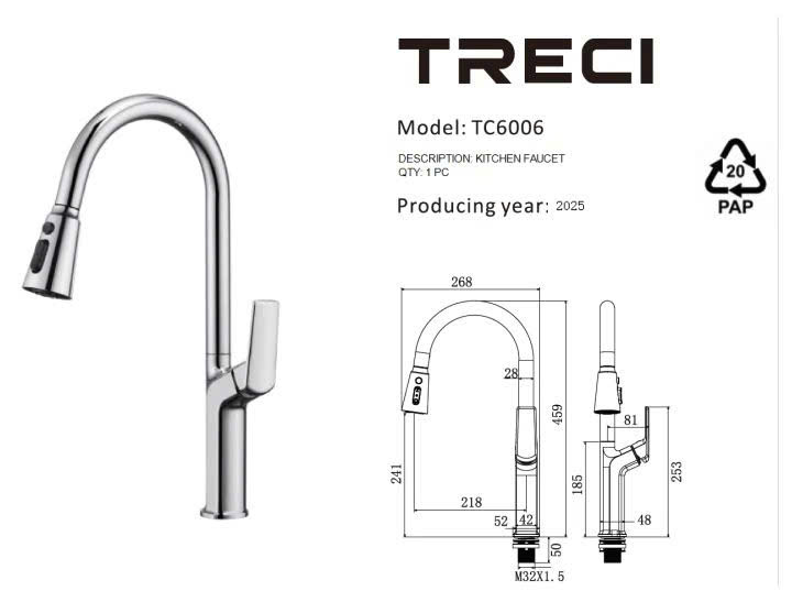 VÒI BẾP TRECI TC 6006