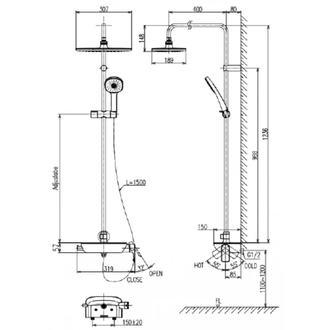 Sen cây Inax BFV-615S-8C/ nóng, lạnh